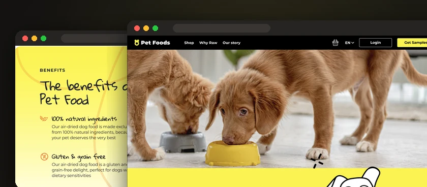 Сайт інтернет-магазину Zoozy Pet Food