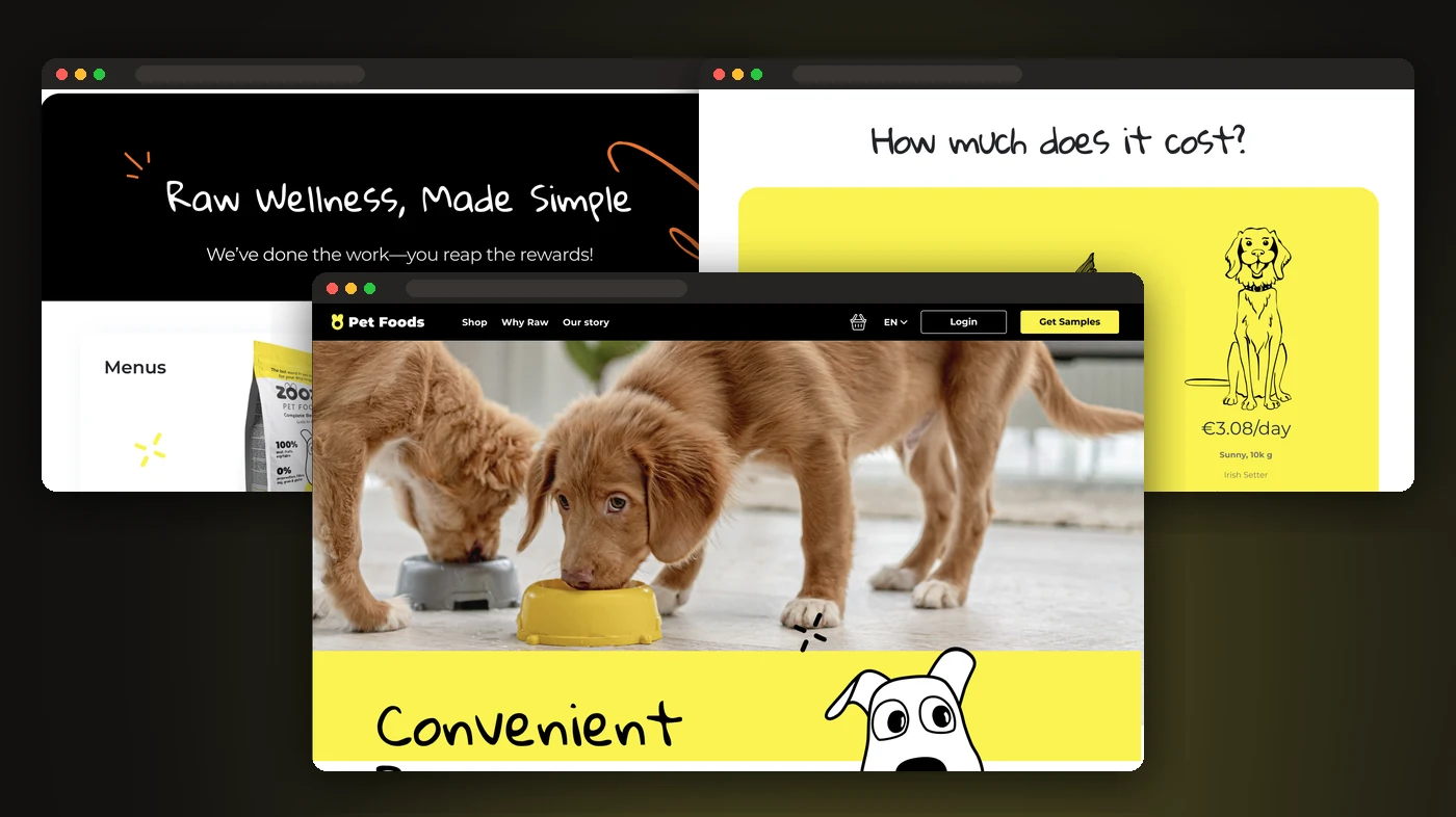 Zoozy Pet Food online store website